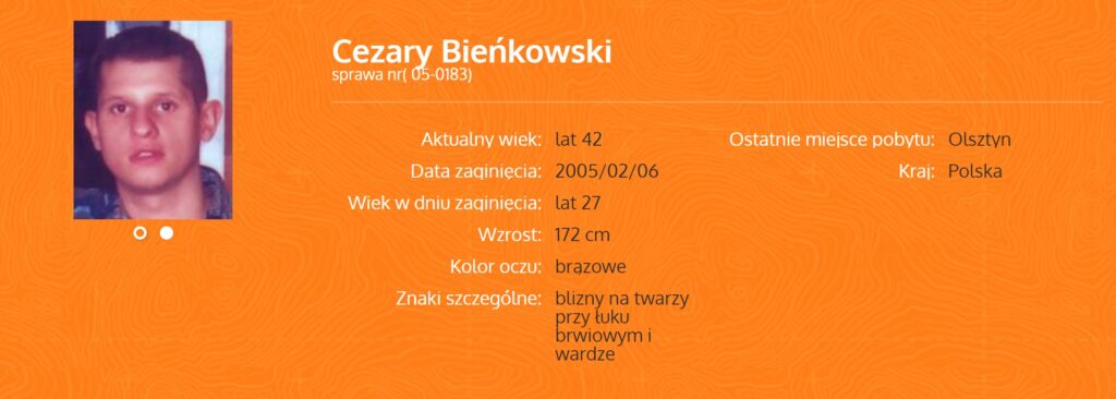 Lista osób zaginionych w Olsztynie [FOTO] poszukiwany Olsztyn, Wiadomości