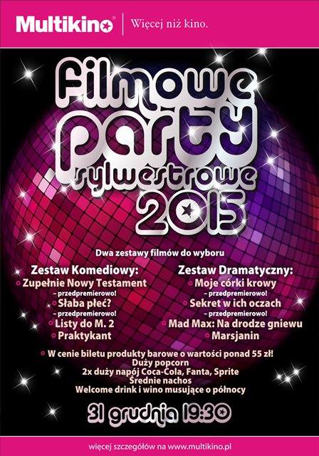 multikino filmowe party sylwestrowe plakat